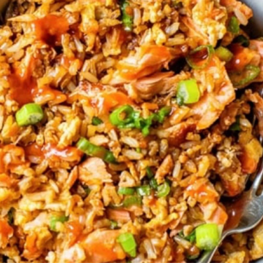 SALMON HIBACHI FRIED RICE